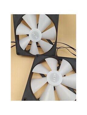 2x NZXT F140 RGB Core 140mm 4-Pin PWM PC Case Fans Black Kit